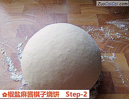 椒盐麻酱棋子烧饼做法第二步骤