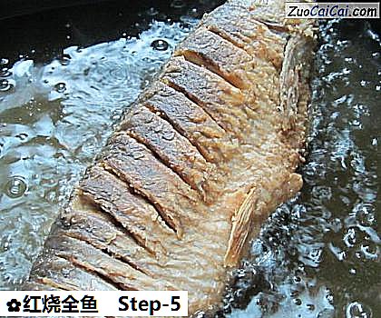 红烧全鱼做法第五步骤