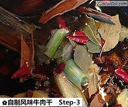 自制风味牛肉干做法第三步骤
