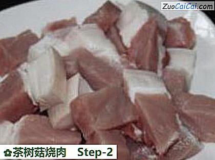 茶树菇烧肉做法第二步骤