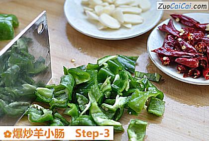 爆炒羊小肠做法第三步骤