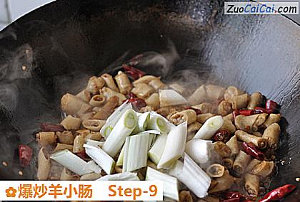 爆炒羊小肠做法第九步骤