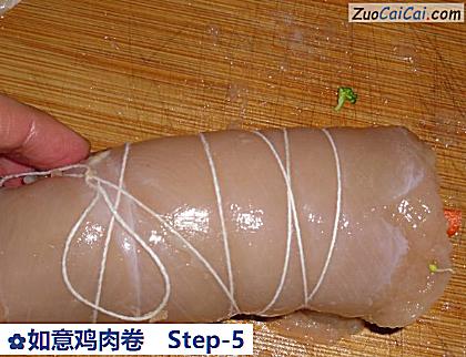 如意鸡肉卷做法第五步骤