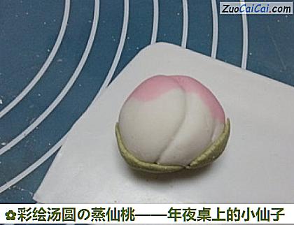 彩绘汤圆の蒸仙桃做法第十步骤