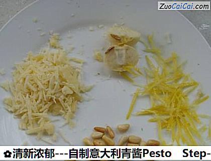 清新浓郁-自制意大利青酱Pesto做法第二步骤