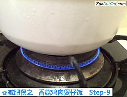 减肥餐之香菇鸡肉煲仔饭做法第九步骤