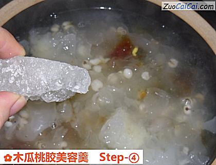 木瓜桃胶美容羹做法第四步骤