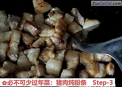 必不可少过年菜：猪肉炖粉条做法第三步骤