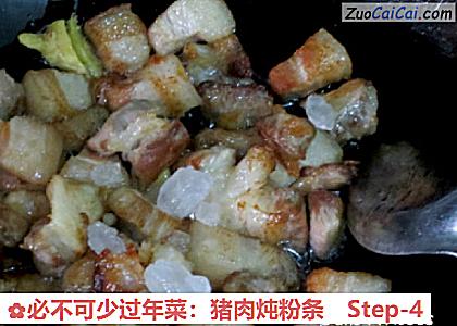 必不可少过年菜：猪肉炖粉条做法第四步骤
