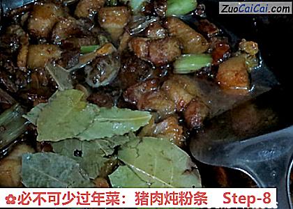 必不可少过年菜：猪肉炖粉条做法第八步骤