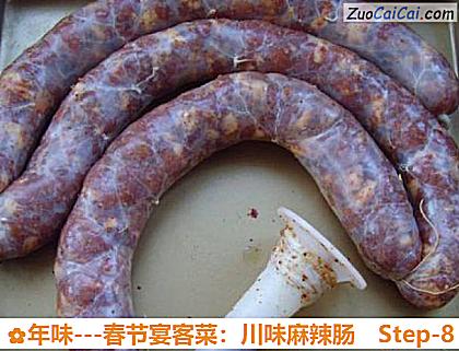 年味－春节宴客菜：川味麻辣肠做法第八步骤