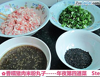 香糯猪肉米粉丸子做法第一步骤