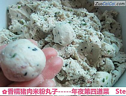 香糯猪肉米粉丸子做法第四步骤
