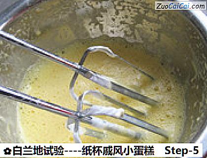 白兰地试验－纸杯戚风小蛋糕做法第五步骤