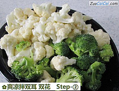爽凉拌双耳双花做法第二步骤