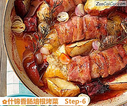 什锦香肠培根烤菜做法第六步骤