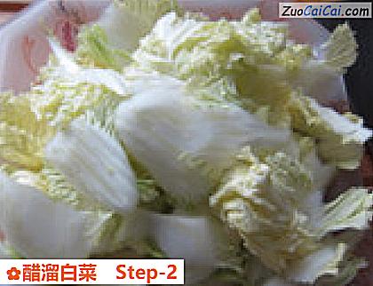 醋溜白菜做法第二步骤