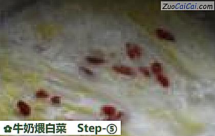 牛奶煨白菜做法第五步骤
