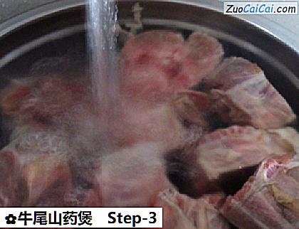 牛尾山药煲做法第三步骤