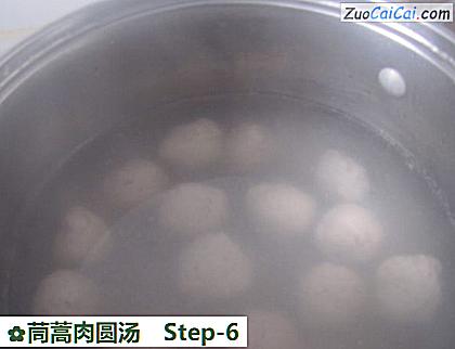 茼蒿肉圆汤做法第六步骤