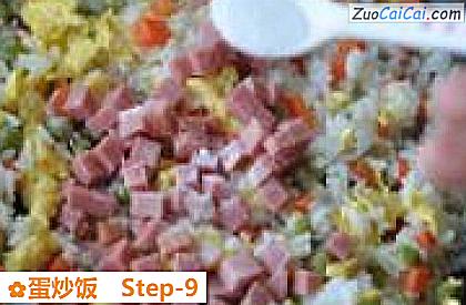 蛋炒饭做法第九步骤