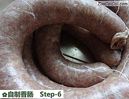 自制香肠做法第六步骤