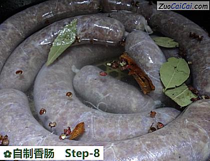 自制香肠做法第八步骤