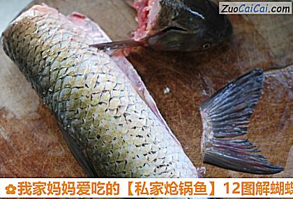 12图解蝴蝶鱼片的片法做法第二步骤