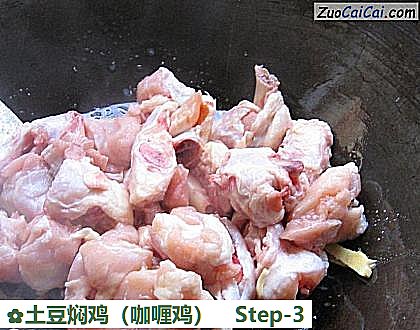 土豆焖鸡做法第三步骤