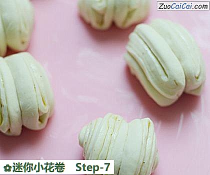 迷你小花卷做法第七步骤
