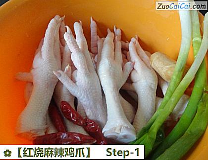 红烧麻辣鸡爪做法第一步骤