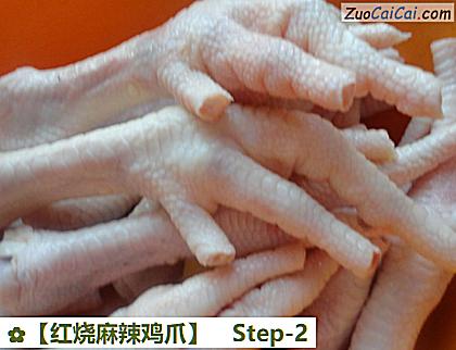 红烧麻辣鸡爪做法第二步骤