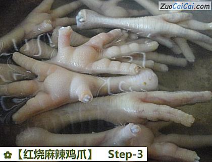 红烧麻辣鸡爪做法第三步骤