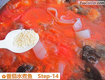 番茄水煮鱼做法第十四步骤