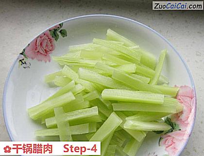 干锅腊肉做法第四步骤