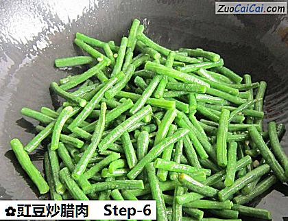 豇豆炒腊肉做法第六步骤