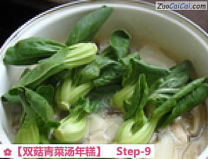 双菇青菜汤年糕做法第九步骤