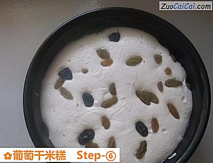 葡萄干米糕做法第六步骤