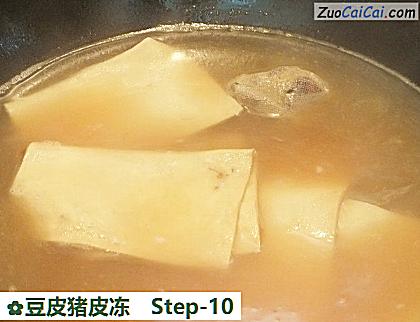 豆皮猪皮冻做法第十步骤
