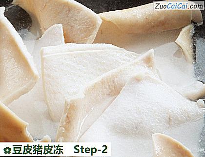 豆皮猪皮冻做法第二步骤