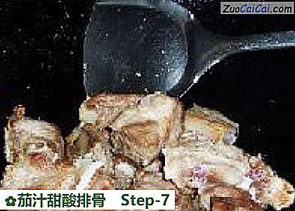 茄汁甜酸排骨做法第七步骤