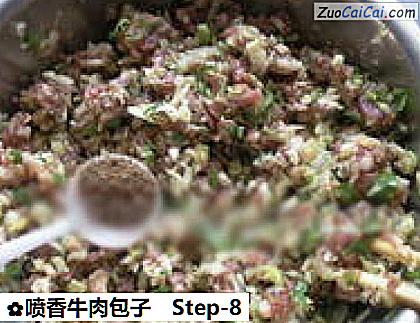喷香牛肉包子做法第八步骤