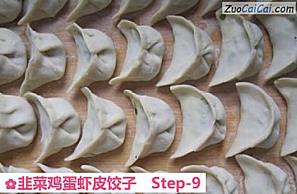 韭菜鸡蛋虾皮饺子做法第九步骤