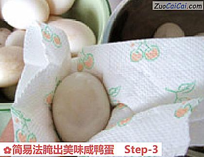 简易法腌出美味咸鸭蛋做法第三步骤