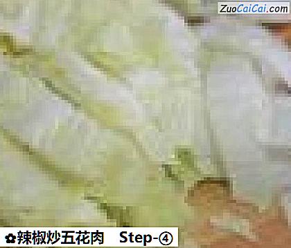 辣椒炒五花肉做法第四步骤