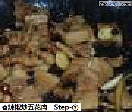 辣椒炒五花肉做法第七步骤