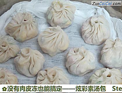 没有肉皮冻也能搞定——炫彩素汤包做法第十六步骤