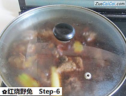 红烧野兔做法第六步骤