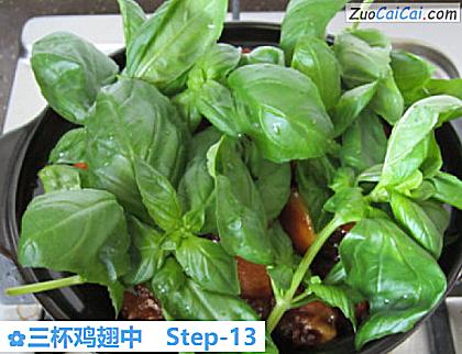 三杯鸡翅中做法第十三步骤