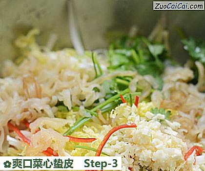 爽口菜心蛰皮做法第三步骤